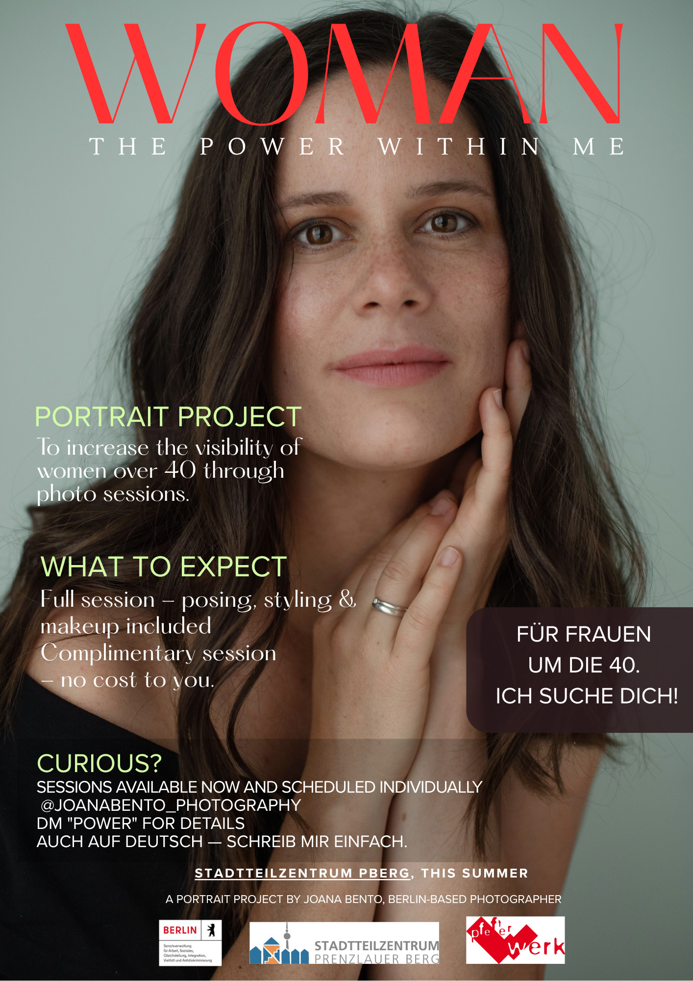 Werbeposter des Projekts "Woman. The power within me."